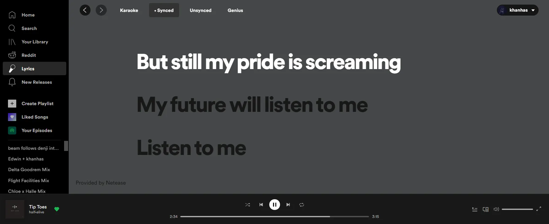 Lyrics Plus — a custom app that displays synced lyrics inside Spotify